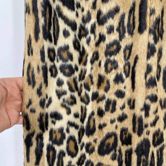 Alice + Olivia Animal Print Leopard Faux Fur Longline vest Womens Size XS/S - Picture 4 of 15